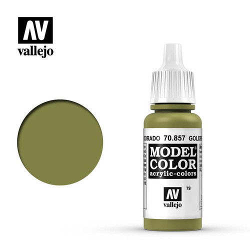 VJ70857 Vallejo Paint 17ml Bottle Golden Olive Model Color MMD Squadron